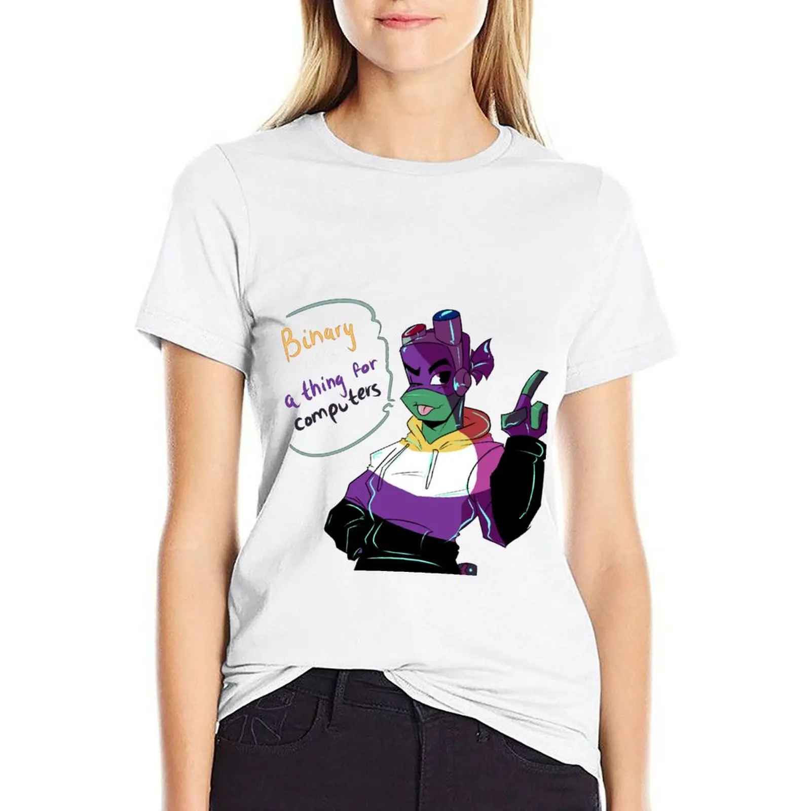 

Nonbinary donnie T-shirt korean fashion vintage clothes tees Women's cotton t-shirt