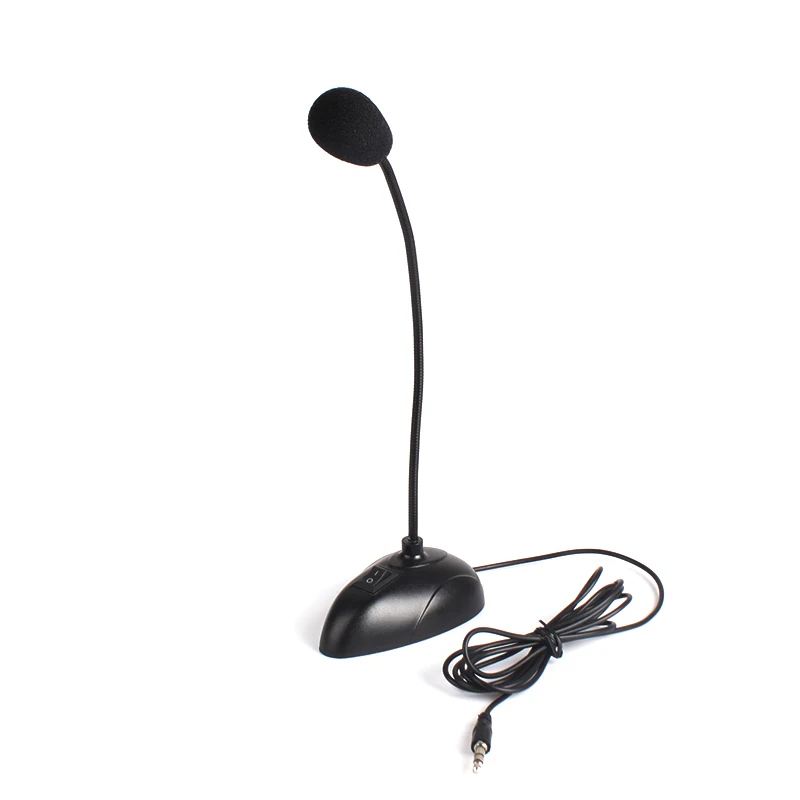 USB Desktop Microphone Mini Notebook Computer 3.5mm Microphone Studio Speech Mic Stand Holder For Pc headset with mic