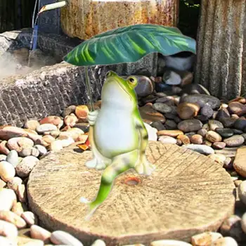 Cartoon Resin Frog Figurine – Garden & Fish Tank Decor 1