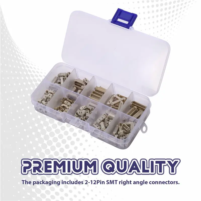 ABZZ-MX1.25 1.25Mm SMT 헤더 IC 소켓 및 플러그 어댑터 2/3/4/5/6/7/8/9/10/12P 측면형 직각 디자인