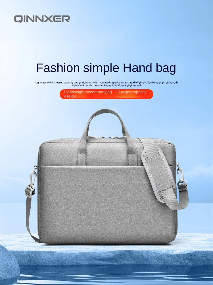 

QINNXER Computer bag handbag laptop briefcase men business work thickened shock-absorbing 14/15/16 inch one Travel shoulder bags