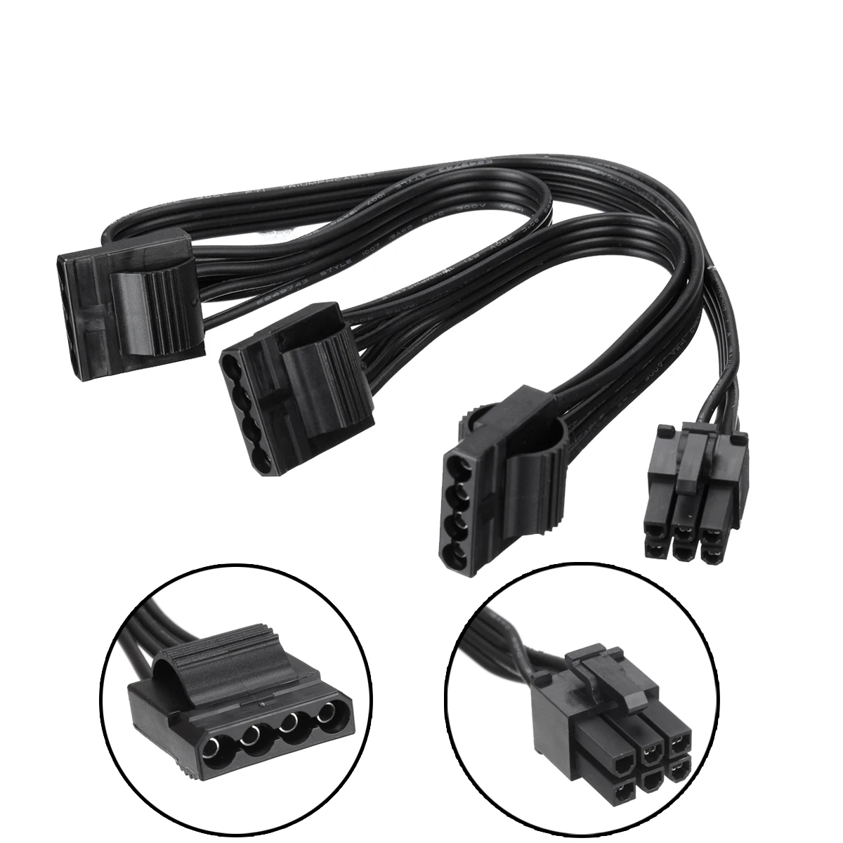 

Original 6Pin to 3x Molex 4Pin IDE Cable Straight for Seasonic X Series SS-1050XM2, SS-1250XM2, SS-650 KM3, SS-750 KM3, SS-850