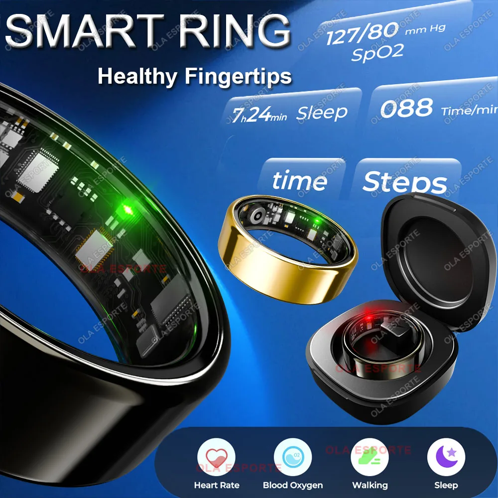 2025 New Smart Ring, Blood Pressure, Heart Rate, Health Manager, Multi Sports Modes For Men Women, IP68 Waterproof,Smartring Mam 1