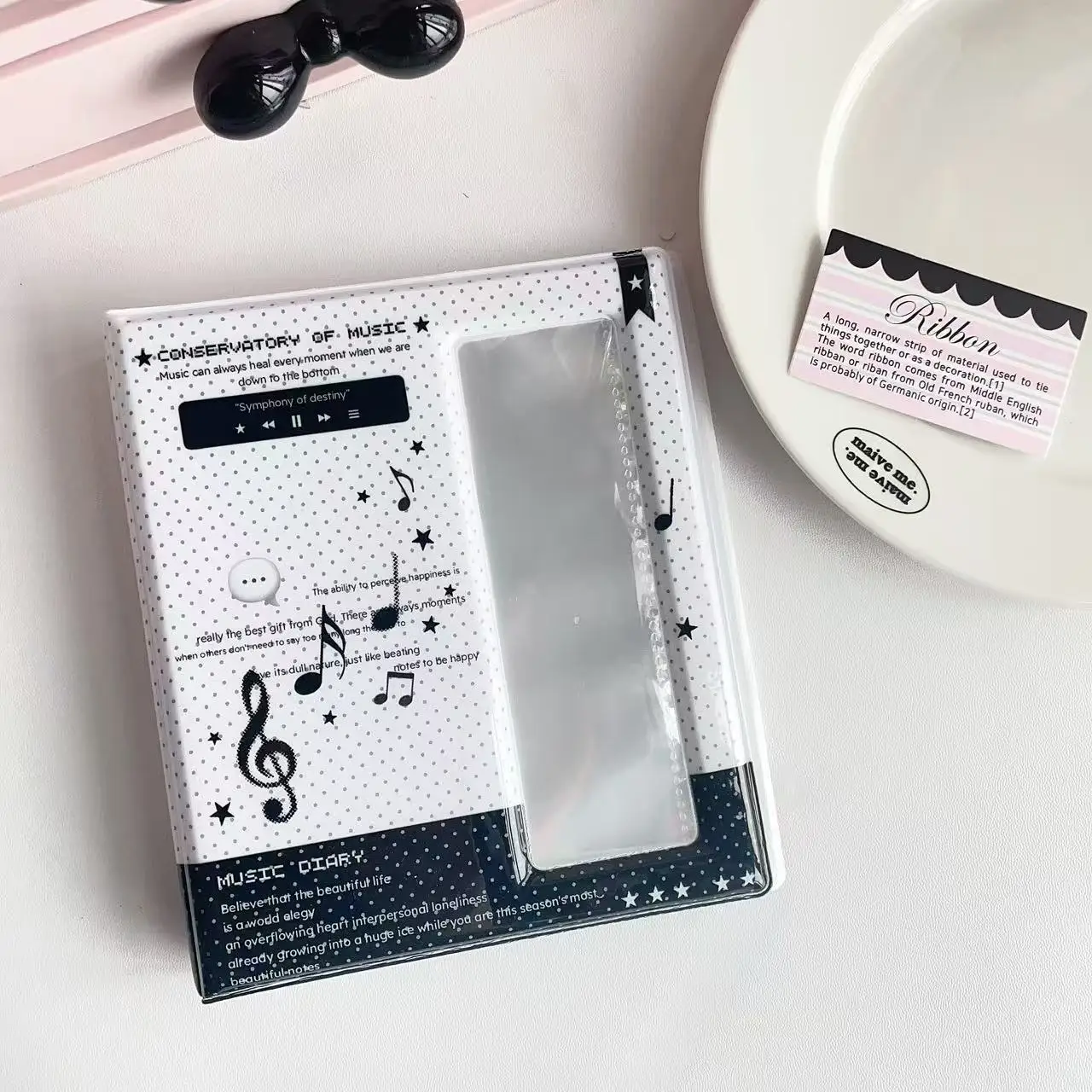 스타 음악 사진 부스 앨범 40 Pcs 2x6 인치 사진 스트립 북마크 20 Pcs 4x6 4R 사진 홀더 40  페이지-Freehip.co.kr