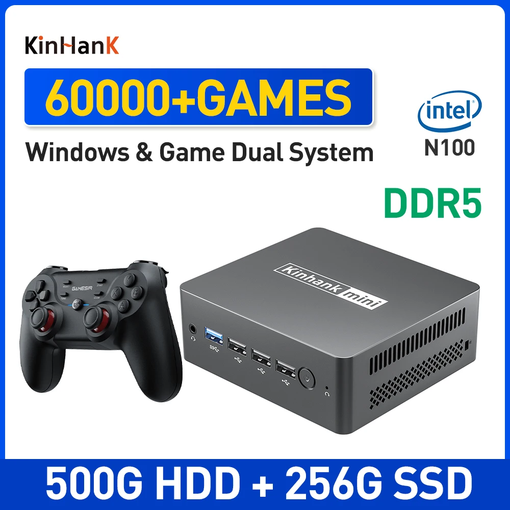 Super Console X Mp100 Mini Console Per Videogiochi Retrò Intel N100 8 Gddr5 Con 60000 + Giochi Per Snes/Mame/Wii Windows & Games Systme