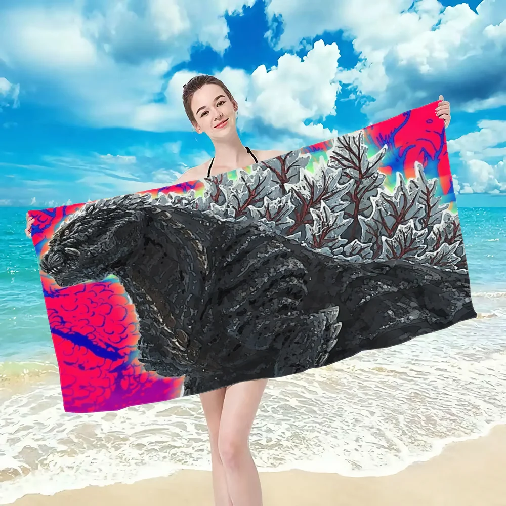 Cool G-GodzillaS Towel towel pattern beach towel, quick drying and absorbent, The fabric is made of cotton and does not fade 5