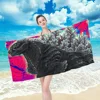 Cool G-GodzillaS Towel towel pattern beach towel, quick drying and absorbent, The fabric is made of cotton and does not fade 5