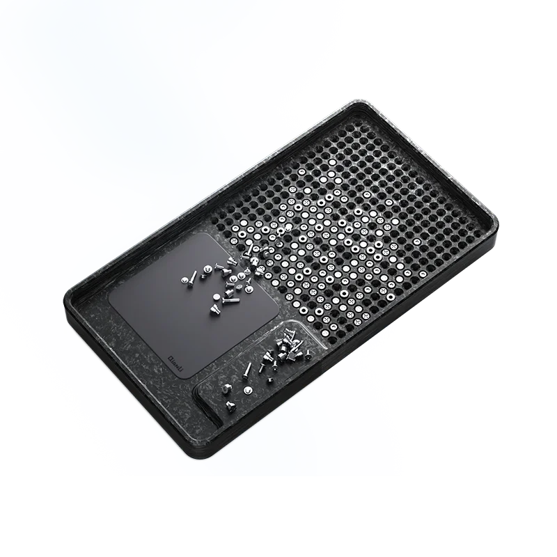 Qianli Magnetic Screw Bit Tray Storage Box Small Parts Plate Holder Mobile Phone Repair Tool Aluminum Screw Tray Magnetic