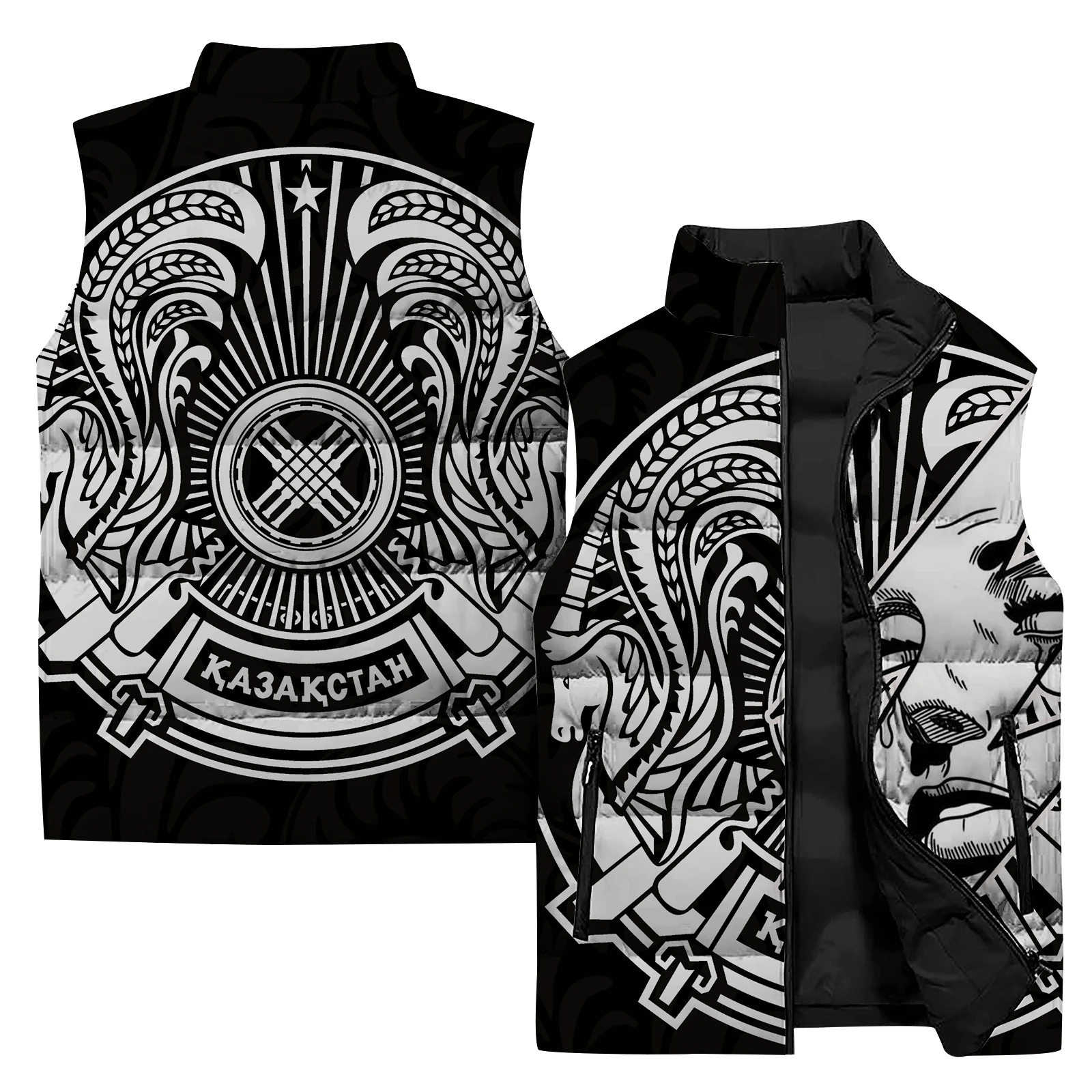 Chaquetas de hombre diosa Chalecos de bruja para hombres Chaleco Totem Calidez Impresión digital 3D Ropa de hombre duradera de moda Chaleco de viento frío para hombre