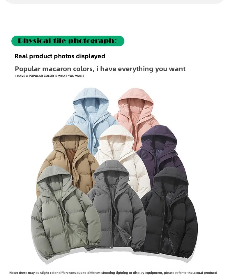 Brand Luxury Women's Winter Down Jacket Coats Parkas Woman Clothes Hooded Cotton Padded Puffer Jackets Bread Outerwear HXY275