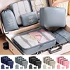 7/10Pcs Set Waterproof Travel Organizer Portable Storage Bags Packing Cubes Set Cases Luggage Clothes Underwear Tidy Pouch 2