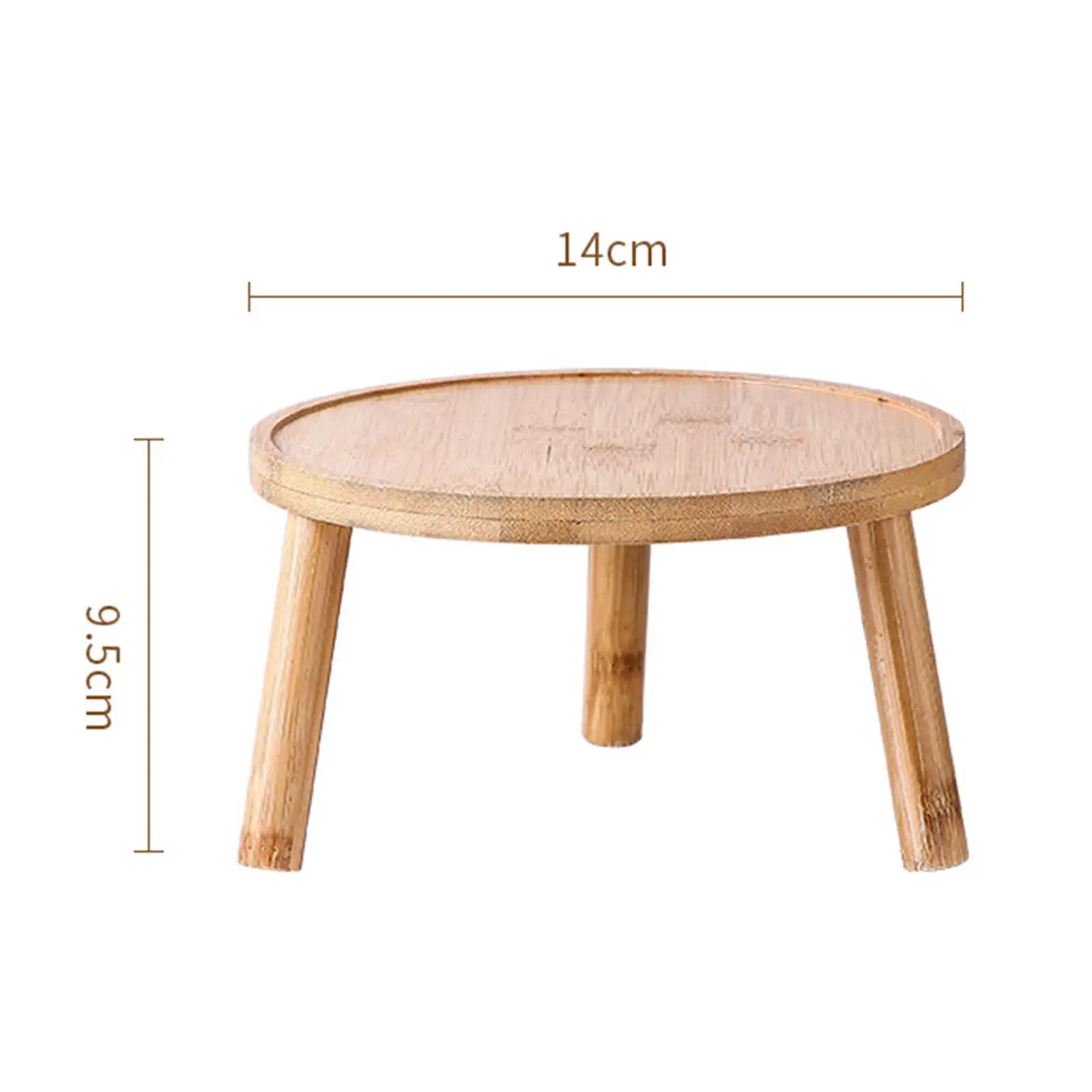 2 Sgabelli In Legno Per Piante 20x9cm: Supporti Rotondi In Legno Massello Per Vasi E Fiori
