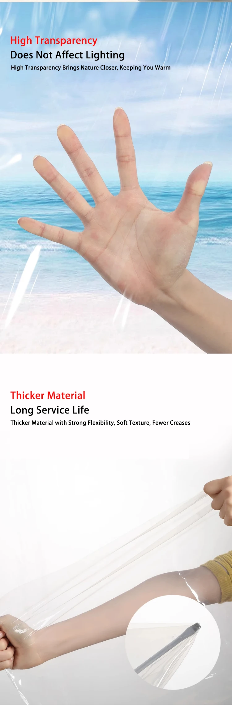 Description Picture 6 of item1-Pack EVA Transparent Window Insulation Film - Double-Layer Thermal Protection, Windproof & Dustproof, Easy DIY Installation