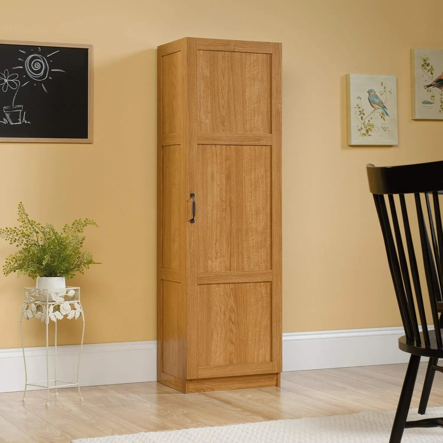 Storage Pantry cabinets, L: 17.99" x W: 13.94" x H: 60.00", Highland Oak finish