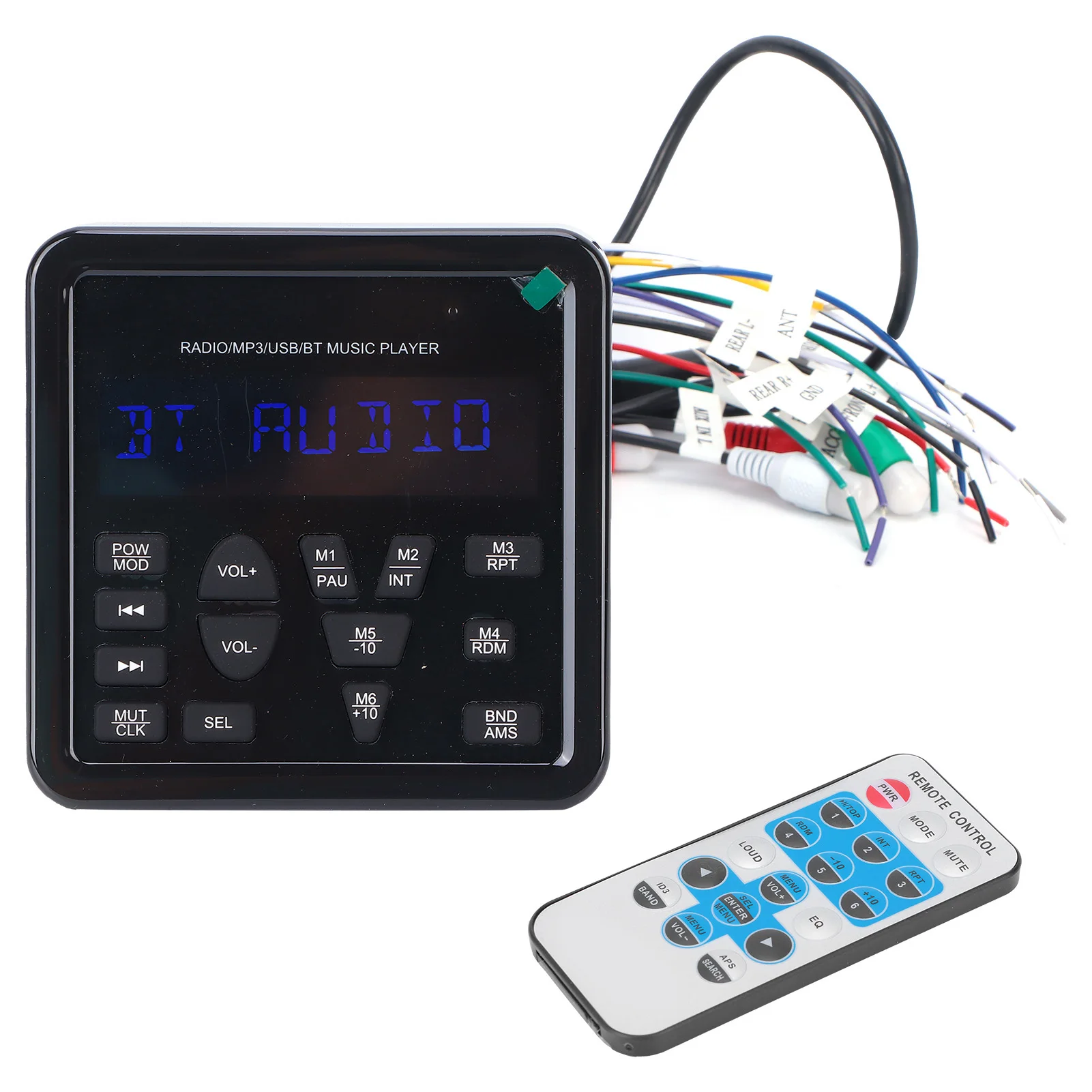 Car Stereo Two Sets Of Rca Outputs Usb Bluetooth Boat Radio System for