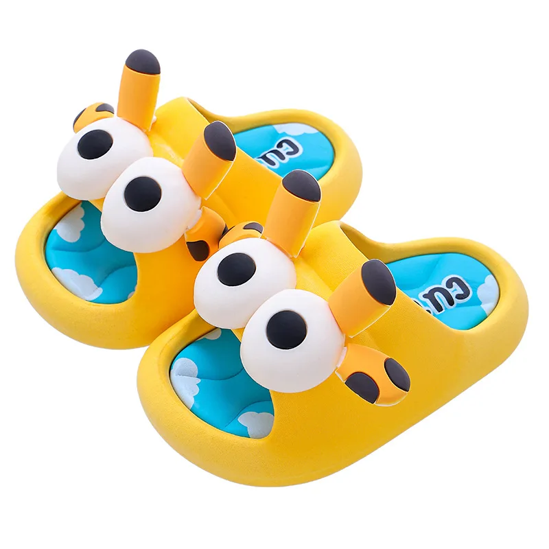 Kids Slippers Kids Sandals Summer Children's Sandals and Slippers for Boys and Girls Baby Non-Slip Soft Bottom Indoor Bath Parent-Child Children Sandals