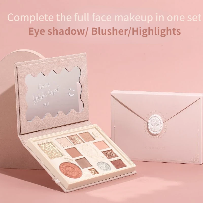 

Рельефные тени для век, хайлайтеры, румяна, интегрированные блестящие тени для век, Мерцающая косметическая палитра для макияжа, стойкая, легкая в использовании