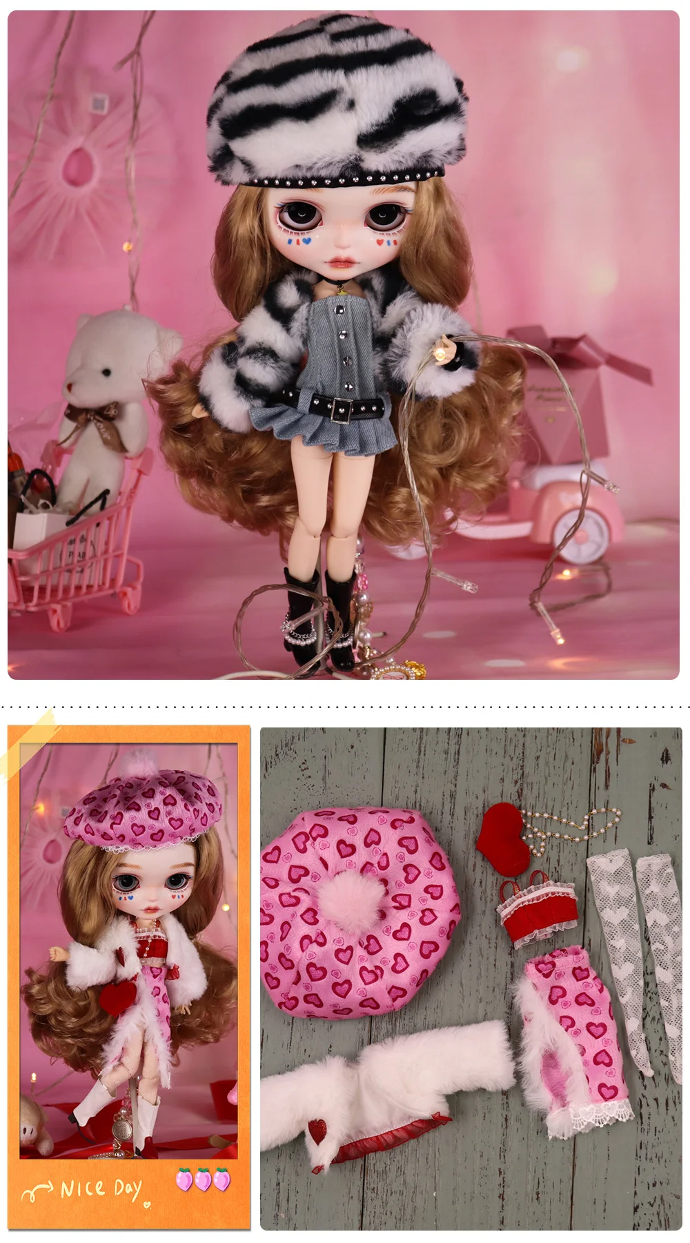 Outfits für ICY DBS Blyth Puppenkleid Siuit 1/6 BJD Azone S Anime Mädchen Geschenkspielzeug – Detail 3