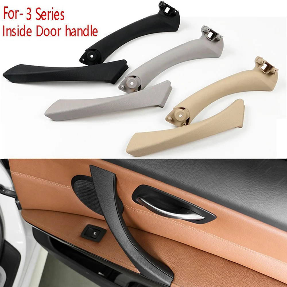 

Car Right Interior Door Pull Handle with Cover Trim Replacement for-BMW 3 Series E90 E91 E92 2004-2012 Black