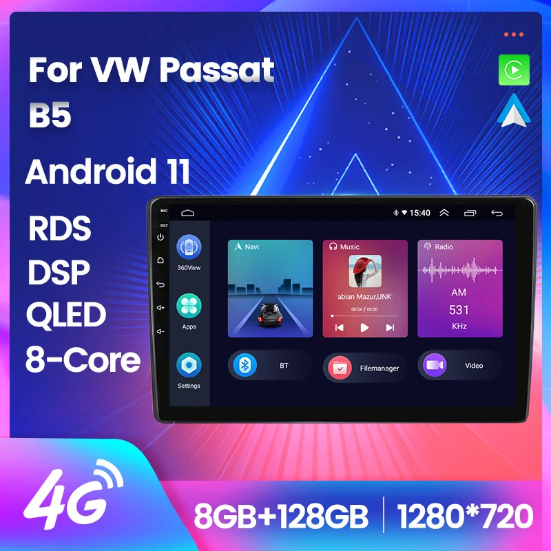 

9 Inch Android 11 Intelligent System Car Radio For VW Passat B5 2000 - 2010 is Equipped With 8core GPS Vehicle Player Carplay