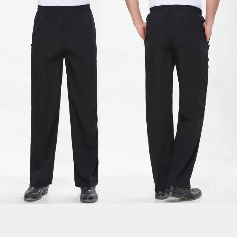 Unisex Fashion Waist Elastic Design Chef Pants Chili Cutlery Kitchenware Pattern Restaurant Canteen Chef Work Pants chef pants chef work clothes