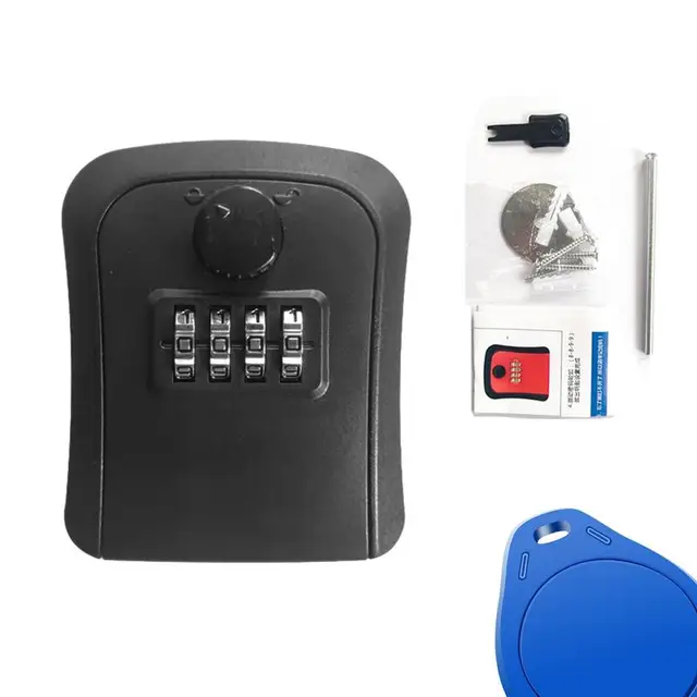 Wall Mounted Key Safe Lockboxs 4 Digit Combination Password Key Lock Box Anti-theft Waterproof Outdoor Knob Safe Key Box 3