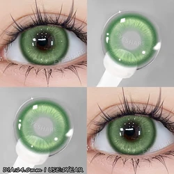 Vibrant Cosplay Pink & Purple Contact Lenses for Halloween Beauty Makeup (MADRID - GREEN)