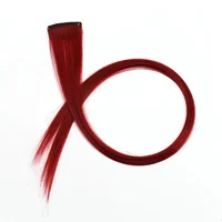 5 pièces/ensemble cheveux longs raides dans les Extensions pince synthétique dans les Extensions de cheveux pour les femmes Halloween fête de noël Cosplay 3