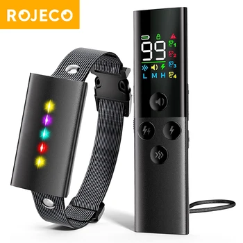 Collar de adiestramiento para perros, resistente al agua IP67, con vibración y sonido. Incluye control remoto.