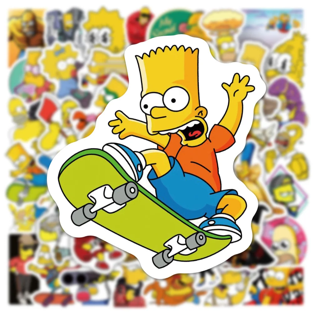 10/30/50pcs Cartoon Comedy Simpson Family Stickers Funny Decals Toys DIY Skateboard Motorcycle Laptop Cute Anime Kids Sticker 4