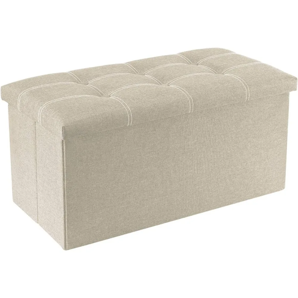 

AEDILYS Ottoman with Storage - Beige, Footstool for Bedroom, 350lb Capacity, Easy Removal Lid