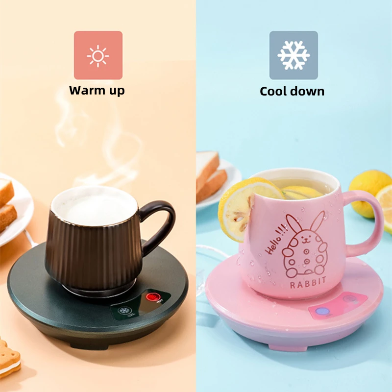 

2 in 1 Multifunction Warming Cooling Cup Coaster USB Electric Coffee Milk Mug Warmer Cup Heater Pad Beer Drinks Cooling Coaster