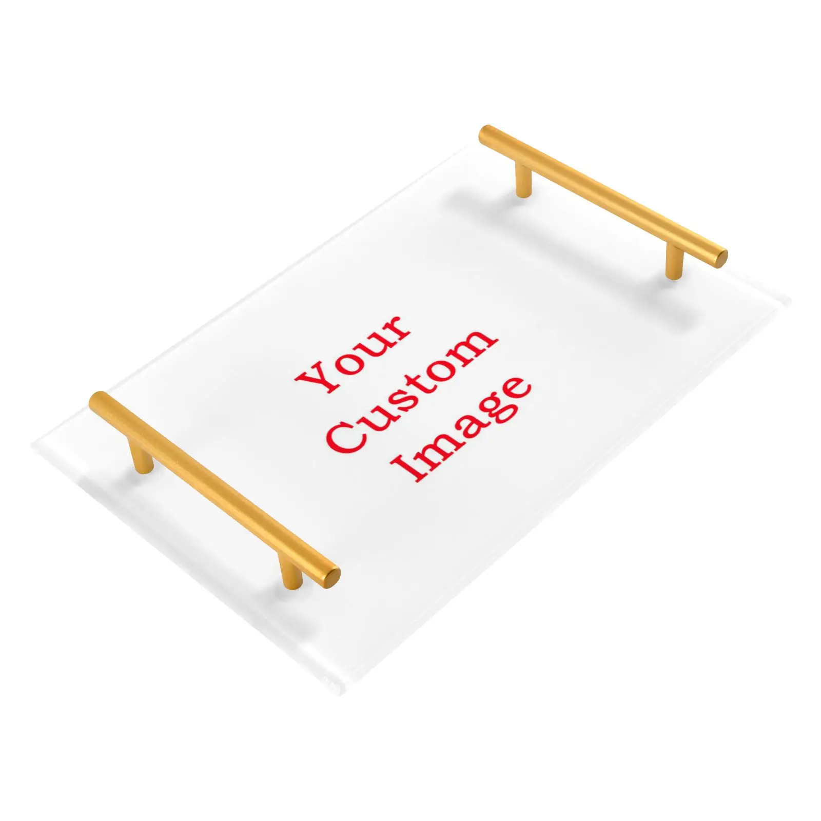 

Пользовательский лоток для хранения с золотой ручкой, бытовая раковина для ванной комнаты, искусственный столик для гостиной, кухни, демонс...