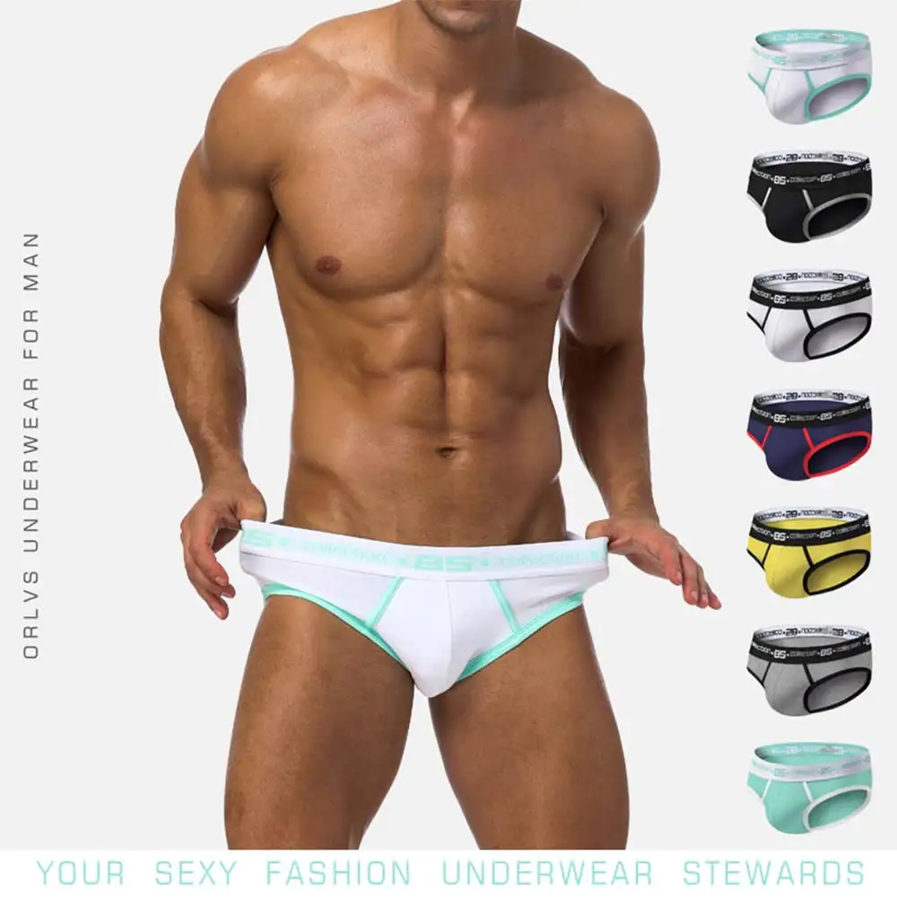 

Cotton Mens Sexy Underwear Comfortable Sports Party Daily Wear Briefs Male Under Wear Underpants for Men BS106