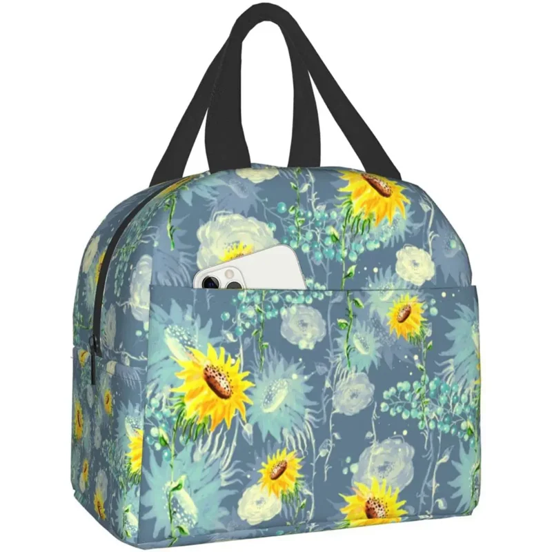 

Sunflower Bag All Seasons Reusable Insulated Meal Prep Container Thermos Hot Food Lunch Box Tote Bags For Work School