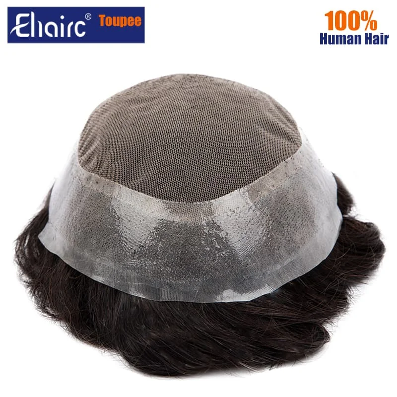 Australia Sale --Male Hair Prosthesis Toupee Men Lace and PU Breathable Men's Wig For Men Natural Hairline Men's Hair System 3