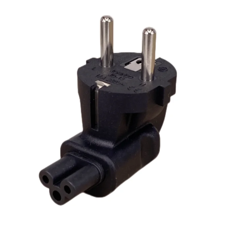 Plug Adapter Power Plug Adapter EU to C5 power Plug power cable 90 degree Adapter Angle European plug to IEC C5 plug converter CEE7/7 Schuko EU IEC
