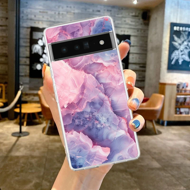 Elegant Marble Design Shockproof Silicone Phone Case