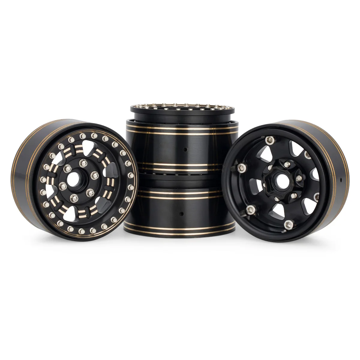 Jante Beadlock Heavy 1.9 Pour RC Crawler 1/10 - Compatible TRX4, Capra, SCX10, D90 - Noire
