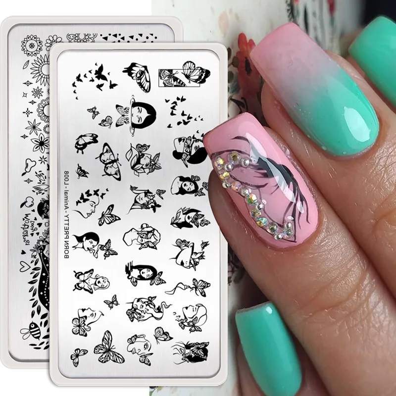 Nail Art Stamping Plates  Nail Template Plate - 2023 Nail Template Plate  Printing - Aliexpress