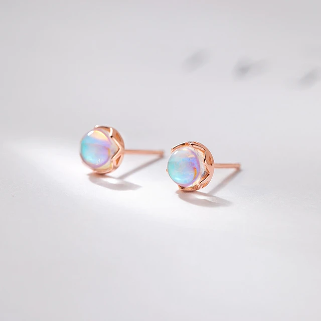NFC - Triangle Moonstone stud earrings - Norbu