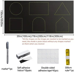 Ultimate Privacy Blackout Window Film - Complete Light Block & Privacy Solution - 150x200cm (With all Tool sets)