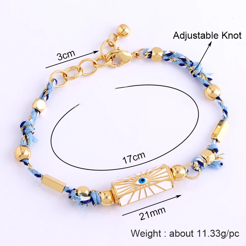 Beaded Bracelet Evil Eye Love Protect Turkish Knotting Boho Jewelry Women Amulet