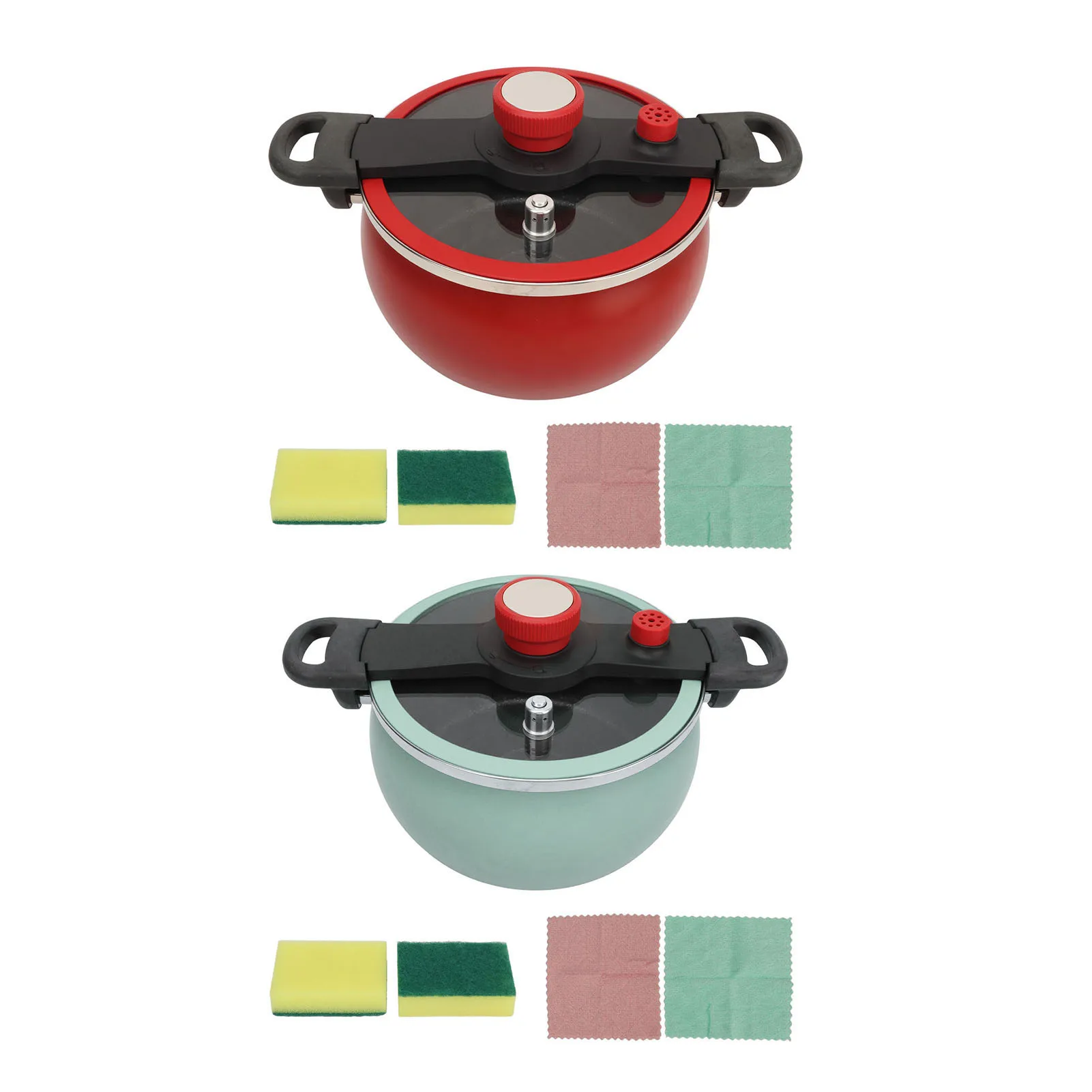 Pressure Soup Stew Pot Binaural Clip Heat Resistant Multifunctional Pressure Cooking Pot Visual Lid for Home