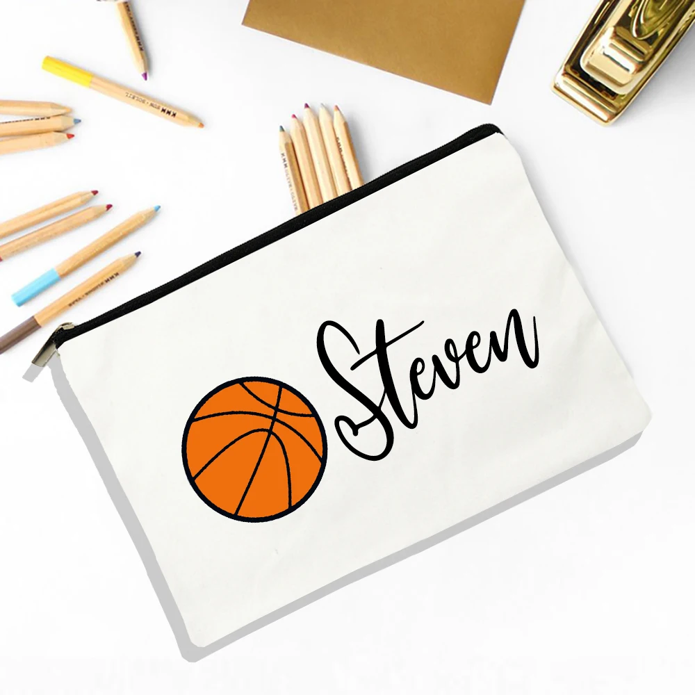 Personalised Football Pencil Bag Custom Name Pencil Case School Stationery Supplies Storage Bags Christmas Birthday Gift for Kid 5