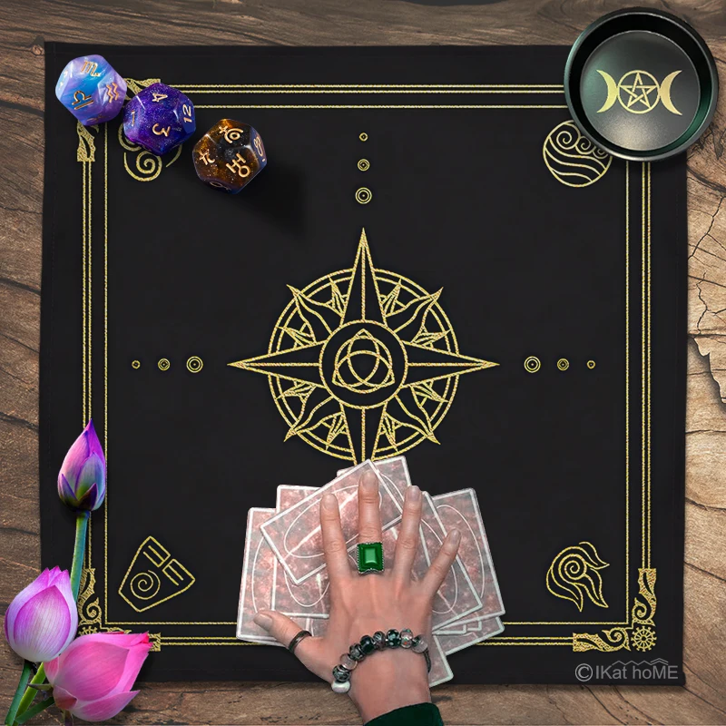 

Reiki Goddess Sun Flower Tarot Tablecloth Celtic Knot Velvet Altar Cloth Spiritual Pendulum Witchcraft Astrology Oracle Card Pad