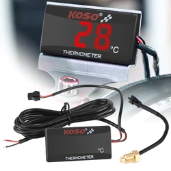 Motorcycle Thermometer with Red and Blue Indicator and Sensor for Water Tank Temperature Monitoring (0~120°C) (Blue)