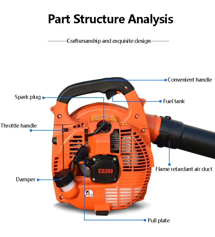 Gasoline Hair Dryer High-Power 2200W Portable Construction Site Soot Blower High-Power Snow Blower 5