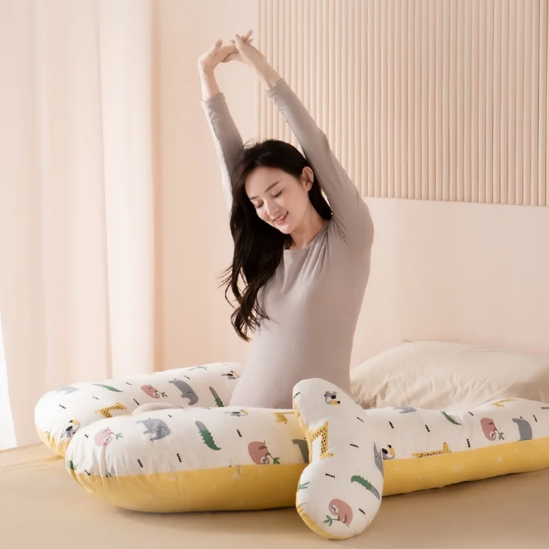 J-Shaped Pregnant Women's Waist Pillow Soft Comfort Pregnancy Pillow Abdominal Support During Pregnancy Cushion Maternity Pillow