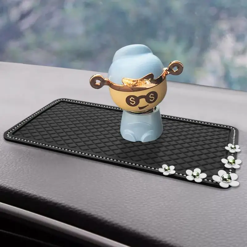 Car non-slip phone pad car dashboard storage mat reusable dashboard mat for coins keys cards phones sunglasses